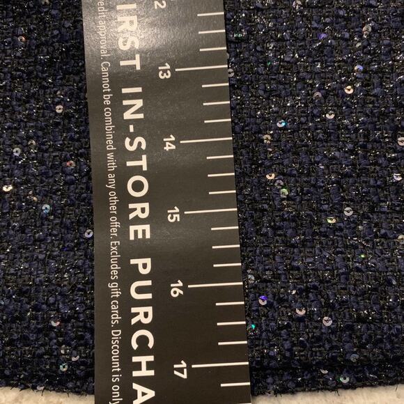 Loft sparkly blue mini skirt. Size 8p - Picture 13 of 16
